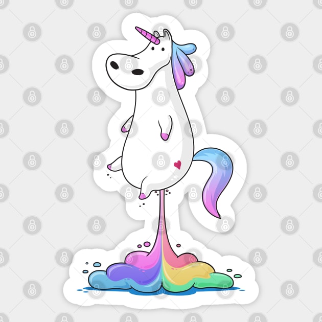 Unicorn Fart Sticker by zoljo